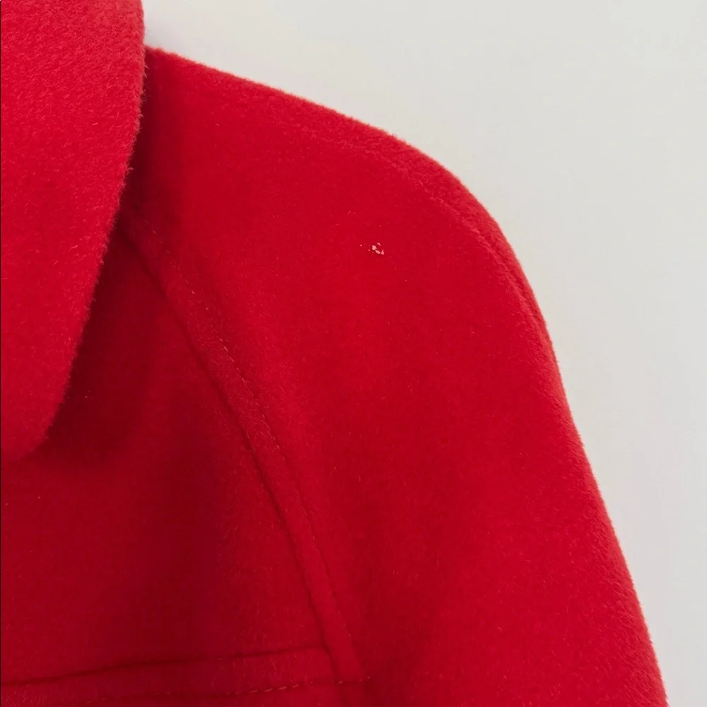 Ann Taylor Vibrant Red Wool Pea Coat - Size XS - Picture 3 of 6